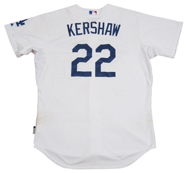 2014 Clayton Kershaw Game Used Dodgers Home Jersey MVP and Cy Young Season (MLB Auth.)